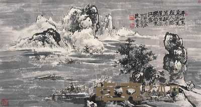 陈寿荣 1987年作 绝句 镜心 96×174cm